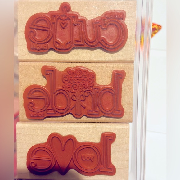 Stampin’ Up! 2 Stamp sets: “Cutie” “Bride” “Love” & Misc. - Picture 3 of 4